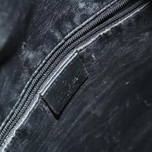 GUCCI Bamboo Hand Bag Leather Black Gold 001 001 - Picture 14 of 16